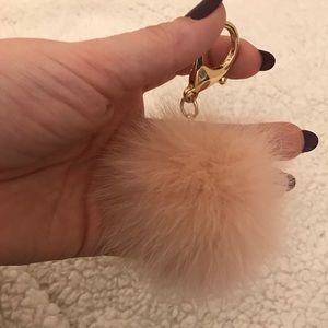 Michael Kors mink puff keychain